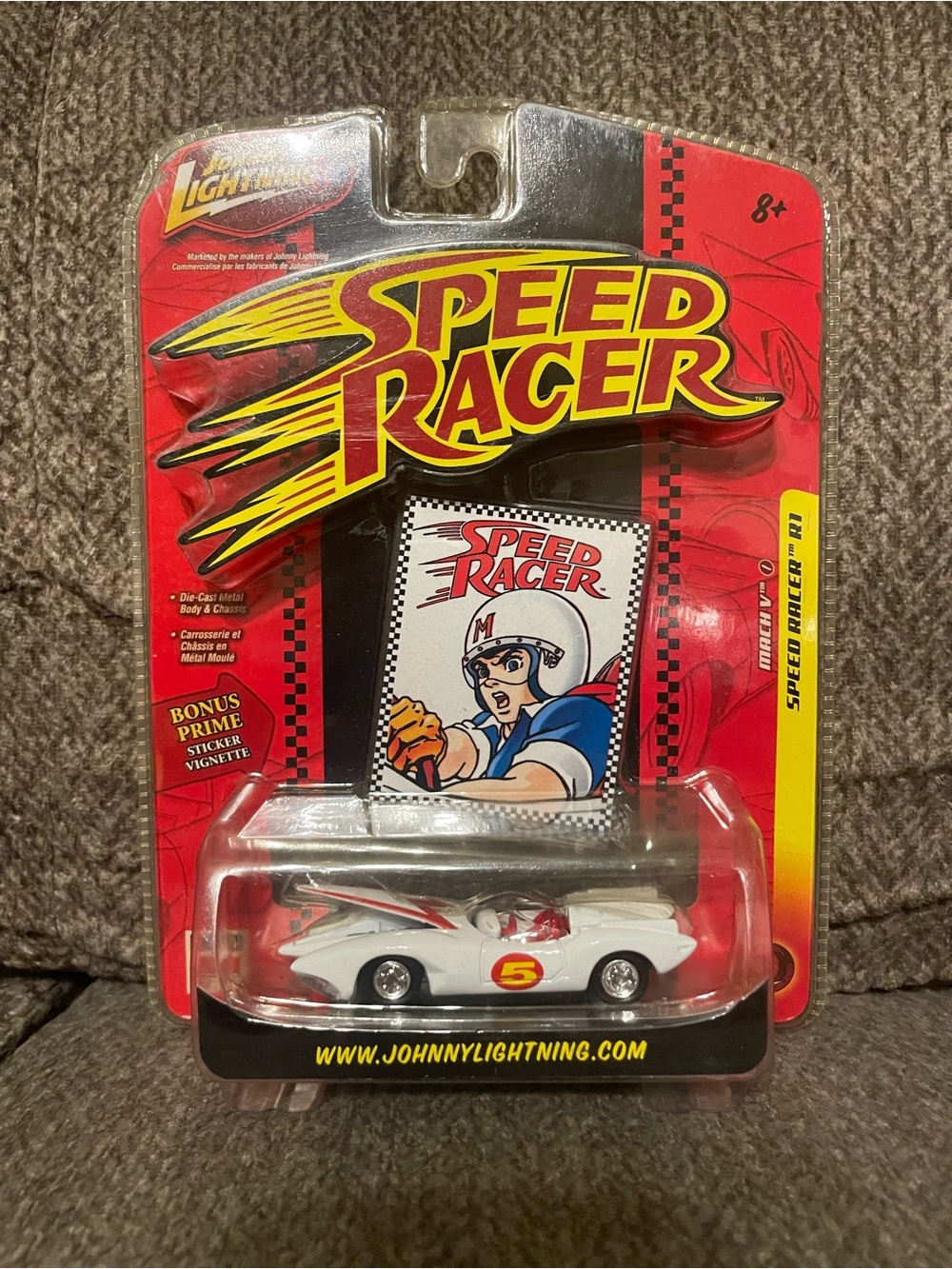 2007 Johnny Lightning Speed Racer R1 Mach V Prime Sticker Vignette Die.